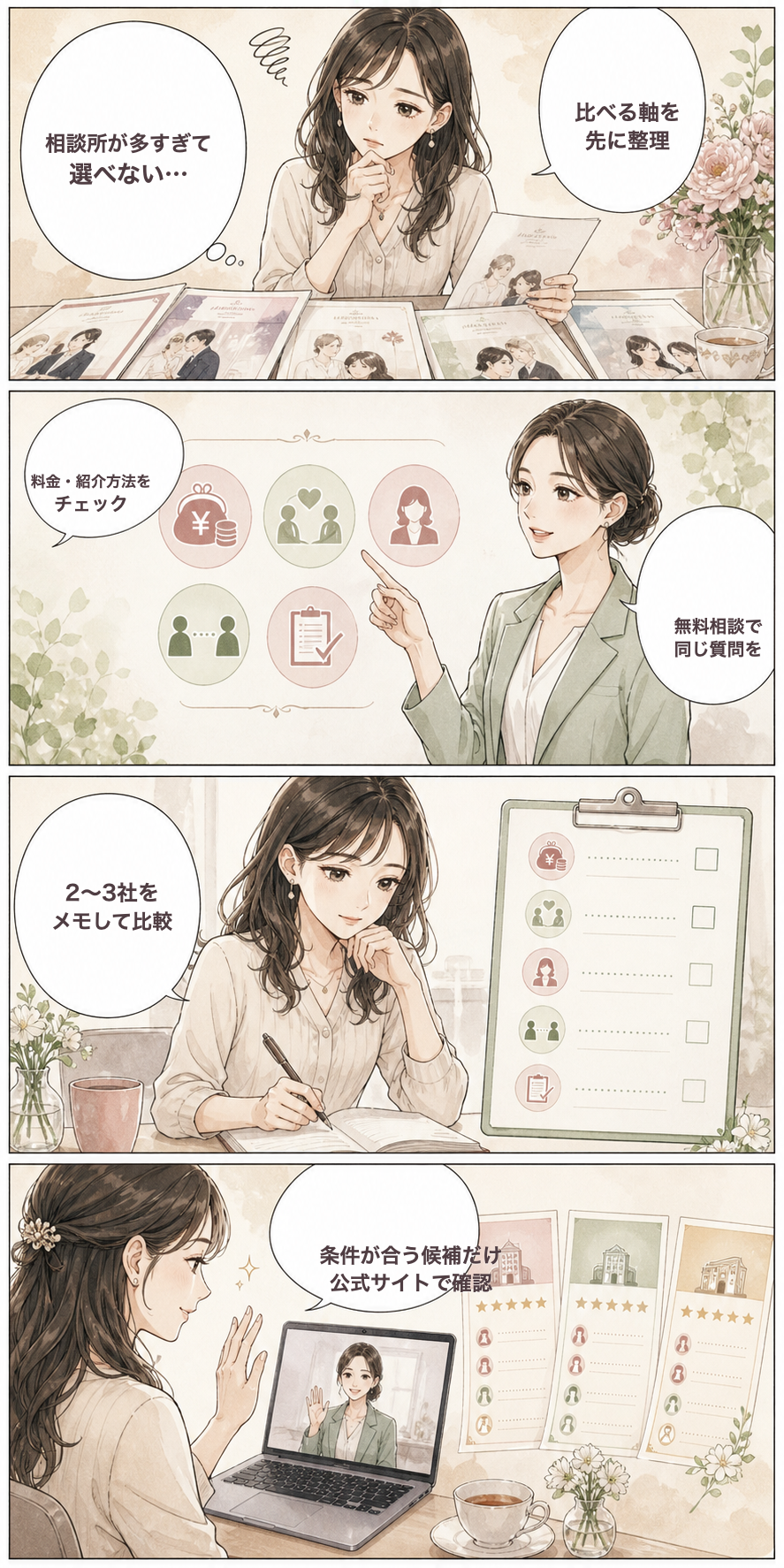 無料相談は、入会を決める前の比較材料づくりです